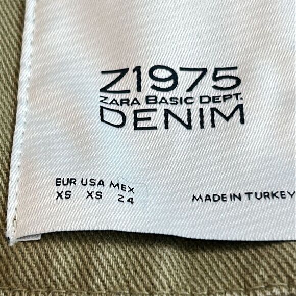 Zara 1975 denim cropped elbow sleeve jacket/top size extra small - Picture 4 of 7